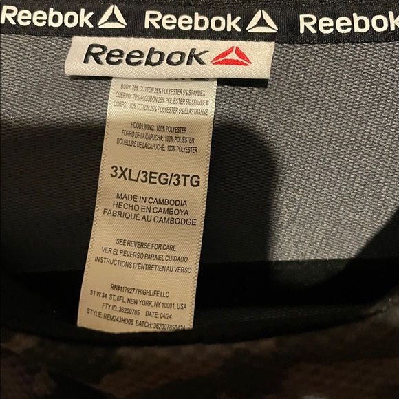 Reebok Charcoal Camo Pullover - Picture 2 of 4